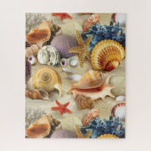 Muscheln am Strand Puzzle (Vertikal)