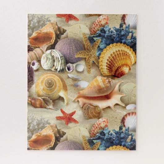 Muscheln am Strand Puzzle (Vertikal)