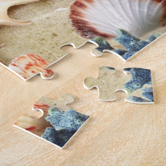 Muscheln am Strand Puzzle (Seite)