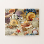 Muscheln am Strand Puzzle (Horizontal)