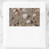 Muscheln am Strand Rechteckiger Aufkleber (Tasche)