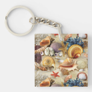 Muscheln am Strand Schlüsselanhänger