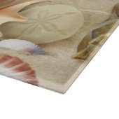 Muscheln am Strand Schneidebrett (Ecke)