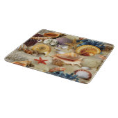 Muscheln am Strand Schneidebrett (Ecke)