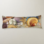 Muscheln am Strand Seitenschläferkissen (Rückseite)