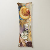 Muscheln am Strand Seitenschläferkissen (Vorderseite Vertikal)