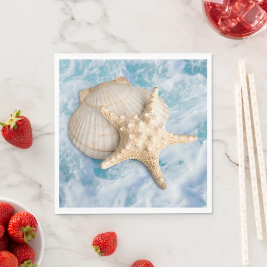 Muscheln am Strand Serviette (Beispiel)