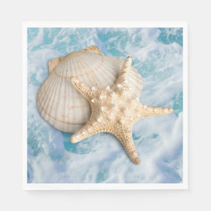 Muscheln am Strand Serviette