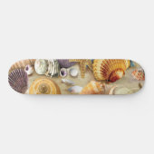 Muscheln am Strand Skateboard (Horizontal)