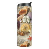 Muscheln am Strand Thermosbecher (Nach links gedreht)