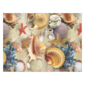 Muscheln am Strand Tischdecke (Vorderseite (Horizontal))