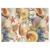Muscheln am Strand Tischdecke (Vorderseite (Horizontal))
