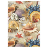 Muscheln am Strand Tischdecke (Vorderseite)