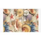 Muscheln am Strand Tischdecke (Vorderseite (Horizontal))