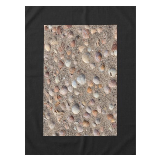 Muscheln am Strand Tischdecke (Vorderseite)
