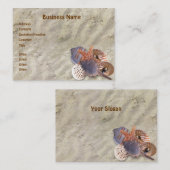 Muscheln am Strand Visitenkarte (Vorne/Hinten)