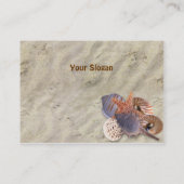 Muscheln am Strand Visitenkarte (Rückseite)