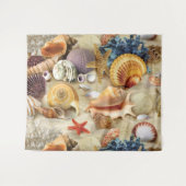 Muscheln am Strand Wandteppich (Vorderseite (Horizontal))