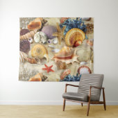 Muscheln am Strand Wandteppich (Beispiel (Horizontal))