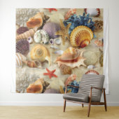 Muscheln am Strand Wandteppich (Beispiel (Horizontal))