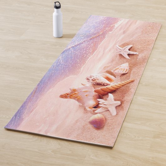 Muscheln am Strand Yogamatte (Beispiel)