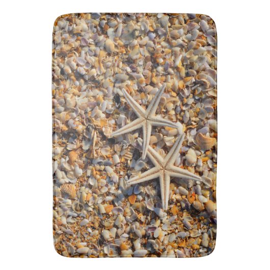 Muscheln am Ufer Badematte (Vorderseite Vertikal)