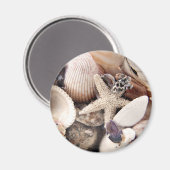 Muscheln am Ufer Magnet (Vorderseite/Rückseite)