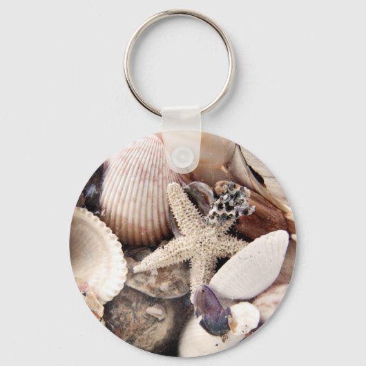 Muscheln am Ufer Schlüsselanhänger (Vorderseite)