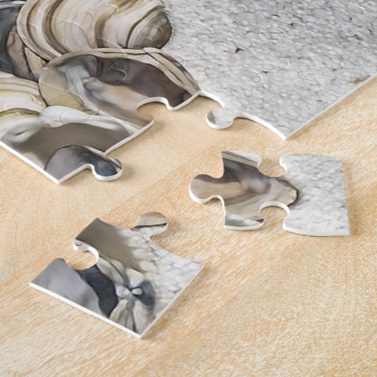 Muscheln am weißen Sandstrand Puzzle (Seite)