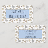 Muscheln an der blauen Küste Visitenkarte (Vorne/Hinten)