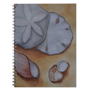 Muscheln an der Küste Aquarellbilder Notizblock