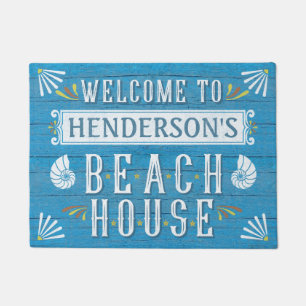 Muscheln an der Küste des Beach House Individuell Fußmatte