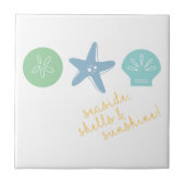 Muscheln an der Küste Fliese (Vorderseite)