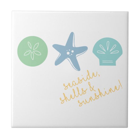 Muscheln an der Küste Fliese (Vorderseite)