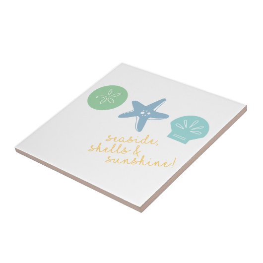 Muscheln an der Küste Fliese (Seite)