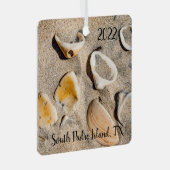 Muscheln an der Küste Ornament Aus Metall (Vorderseite Rechts)