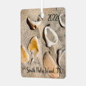 Muscheln an der Küste Ornament Aus Metall (Vorderseite links)