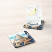 Muscheln an der Küste und Nautikküste Getränkeuntersetzer (Rechte Seite)