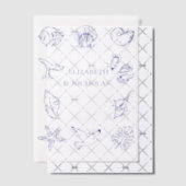 Muscheln an Küsten | Hochzeitsüberlagerung Pergament Einladungen (Versetzt (Einladung))