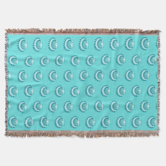 Muscheln - Aqua und aquamarin Decke (Vorderseite)