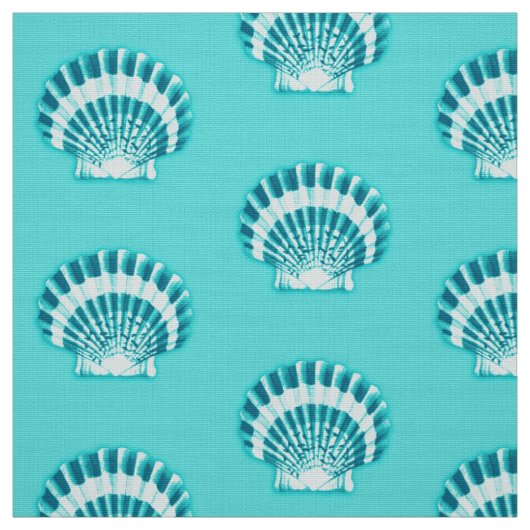 Muscheln - Aqua und aquamarin Stoff (Muster)