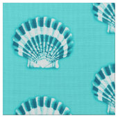 Muscheln - Aqua und aquamarin Stoff (Nahaufnahme)