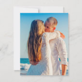 Muscheln Aquarellherz Einladung (Rückseite)