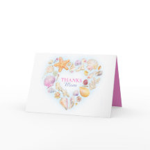 Muscheln Aquarellkunst Muttertagskarte