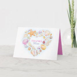 Muscheln Aquarellkunst Muttertagskarte Karte