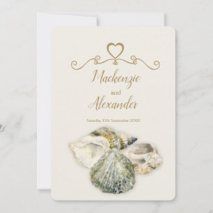 Muscheln Art Beach Hochzeit Einladung