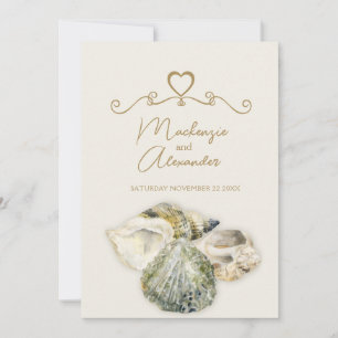 Muscheln Art Beach Hochzeit Einladung