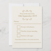 Muscheln Art Hochzeit RSVP Antwort Einladung (Rückseite)