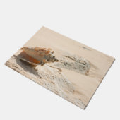 Muscheln auf dem Strand Fußmatte (Schrägansicht)