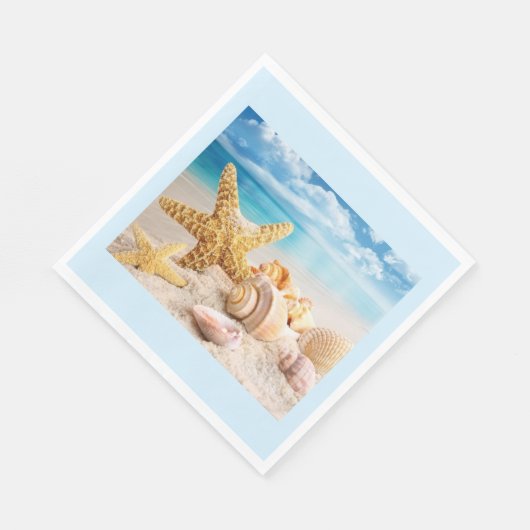 Muscheln auf den Servietten (Ecke)